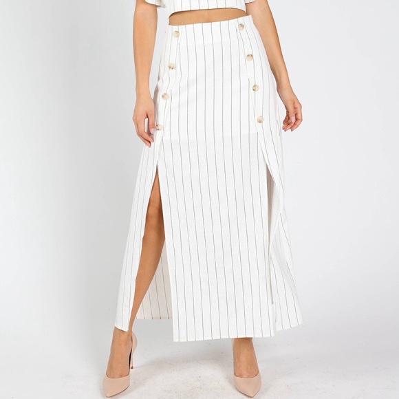 Honey Punch Stripe Slit Maxi Skirt! ✨ - Picture 2 of 2